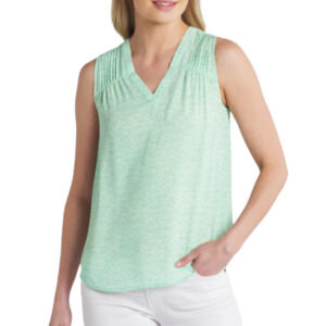 41 HAWTHORN Stitch Fix Hannah Blouse Light Green Sleeveless Women's Petite XL